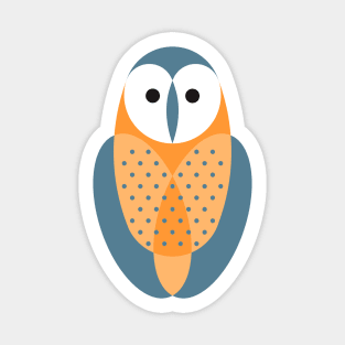 Barn Owl on night blue Sticker